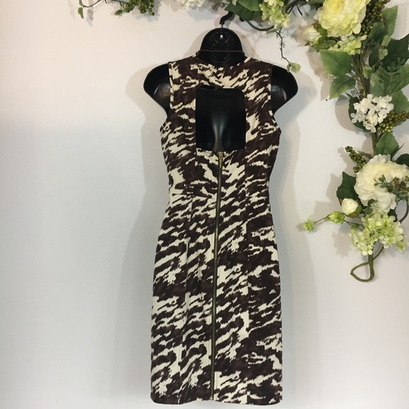 Michael Kors Animal Print Dress Sz 00 - Picture 6 of 8